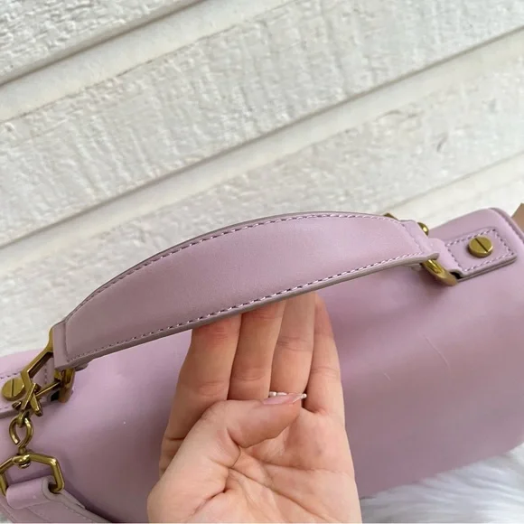 J. Crew Lavender Flap Turnlock Shoulder Bag Satchel - Picture 3 of 11